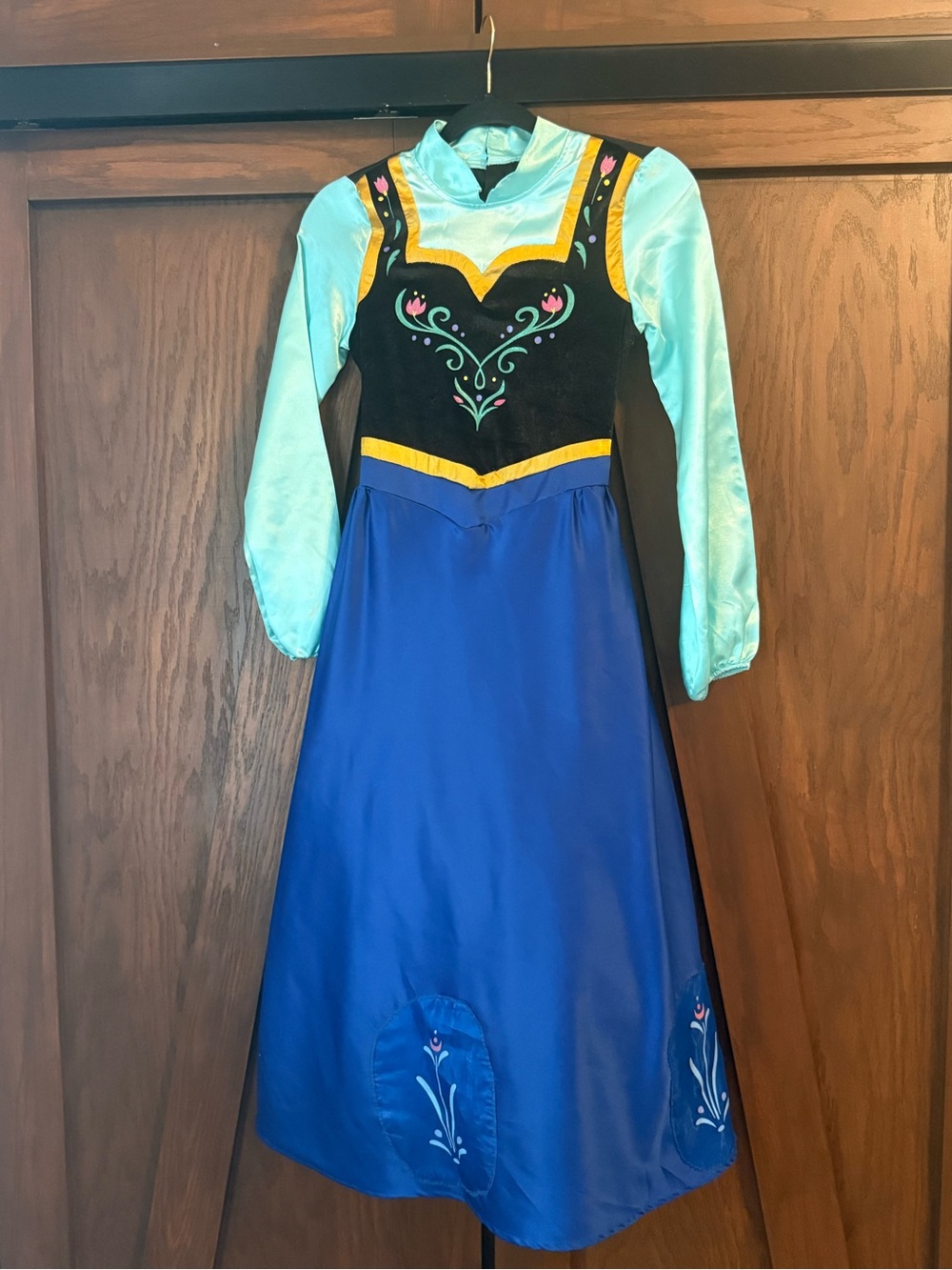Disney Parks Princess Anna Dress Costume Blue, Black & Teal Sz 11/12 EUC